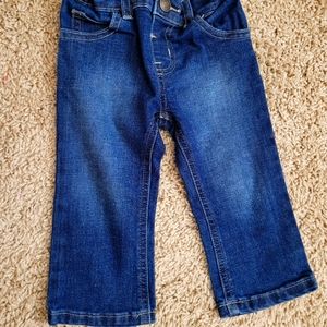 Dark wash blue jeans, toddler boy
